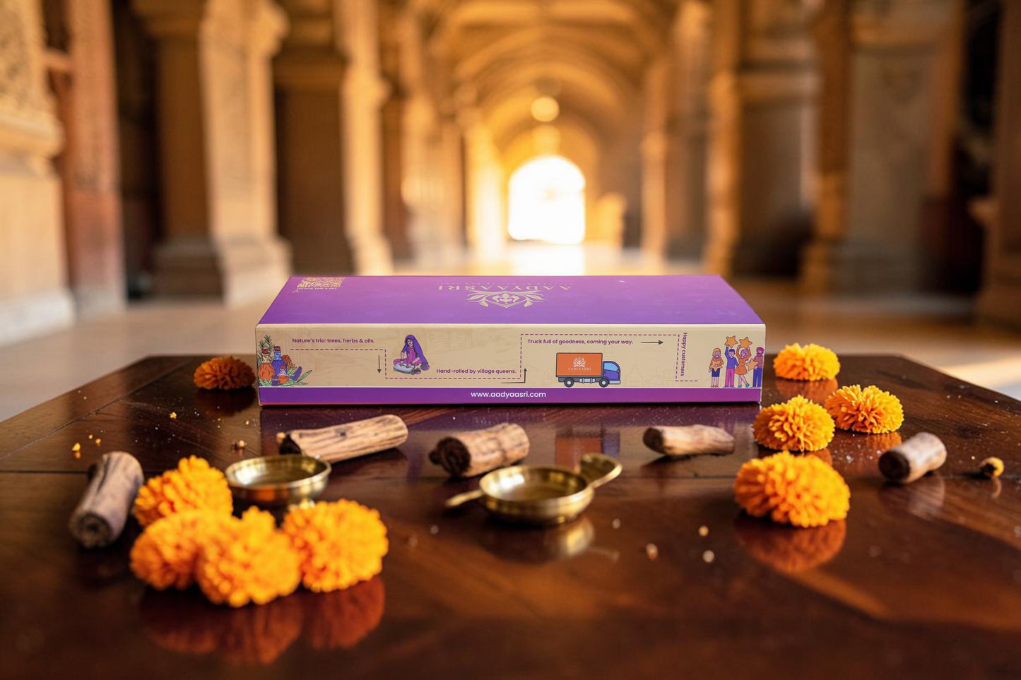 Marigold Natural Incense Sticks - Kalkaji Mandir