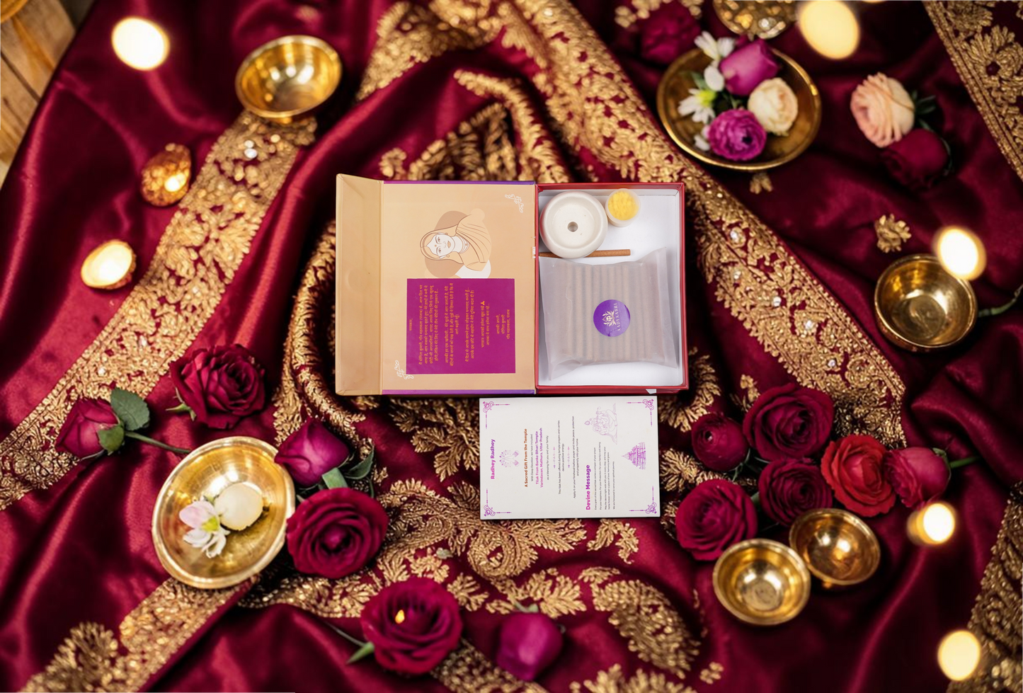 SHAHI ROSE BAMBOOLESS INCENSE STICKS - SHRI BANKE BIHARI TEMPLE, VRINDAVAN