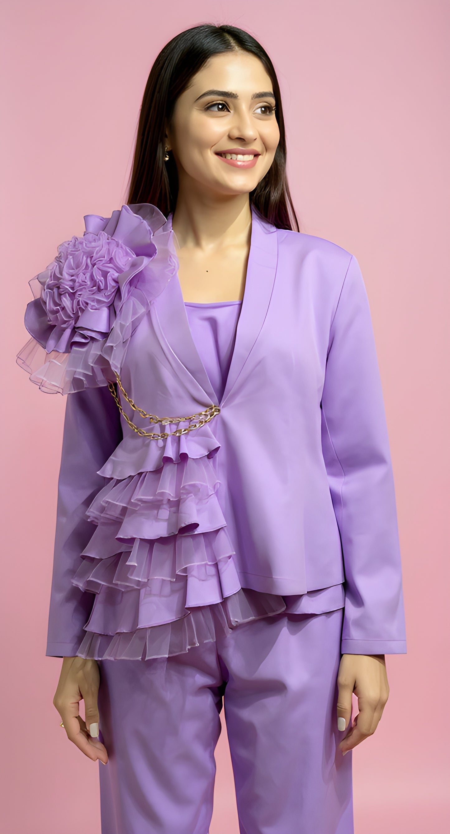 Flower blazer cordset