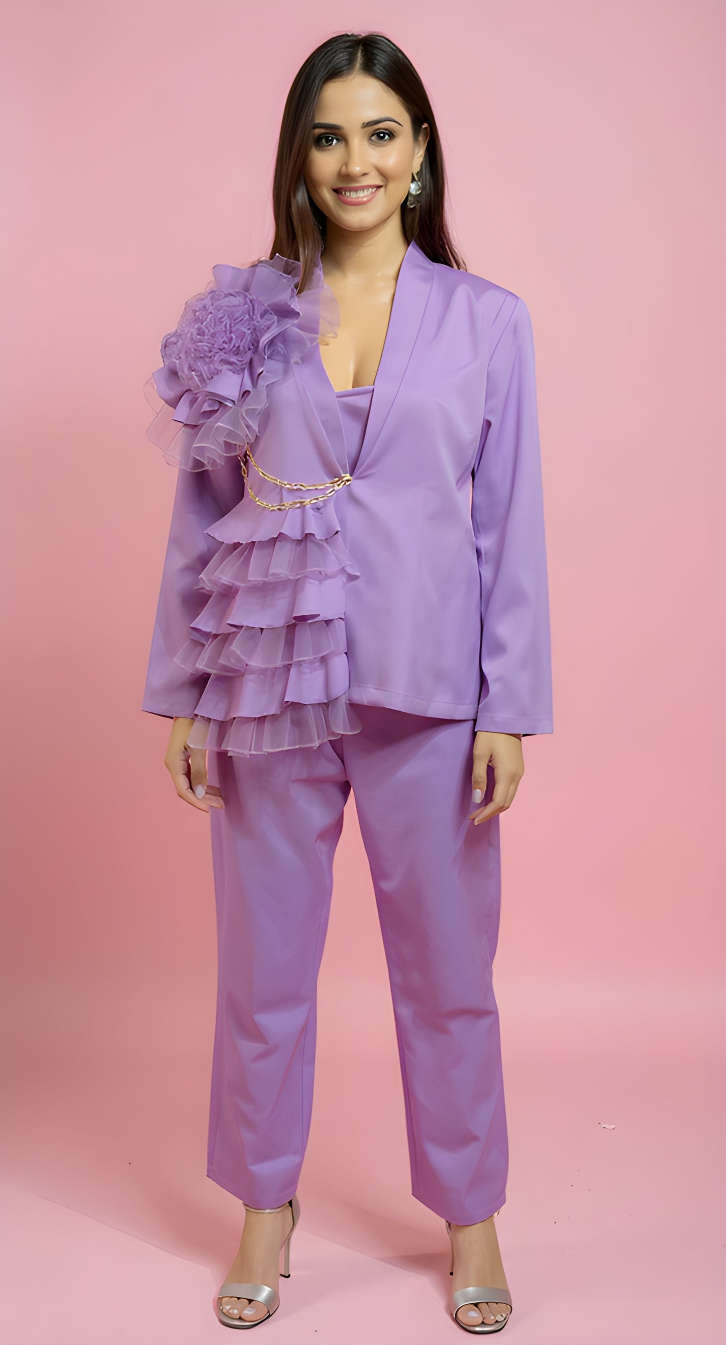 Flower blazer cordset