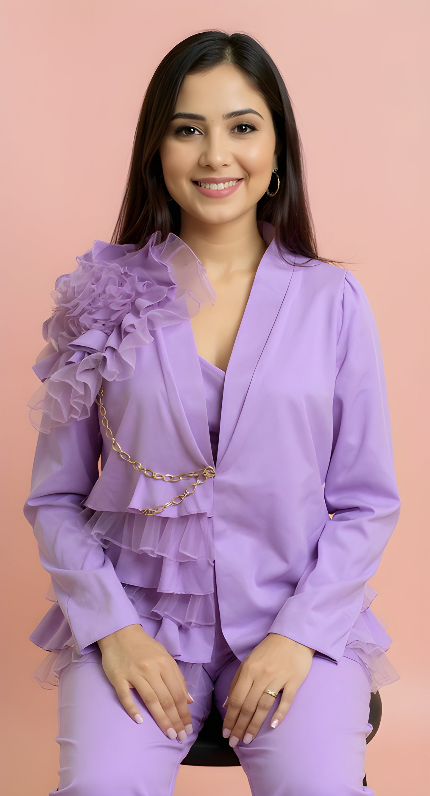 Flower blazer cordset