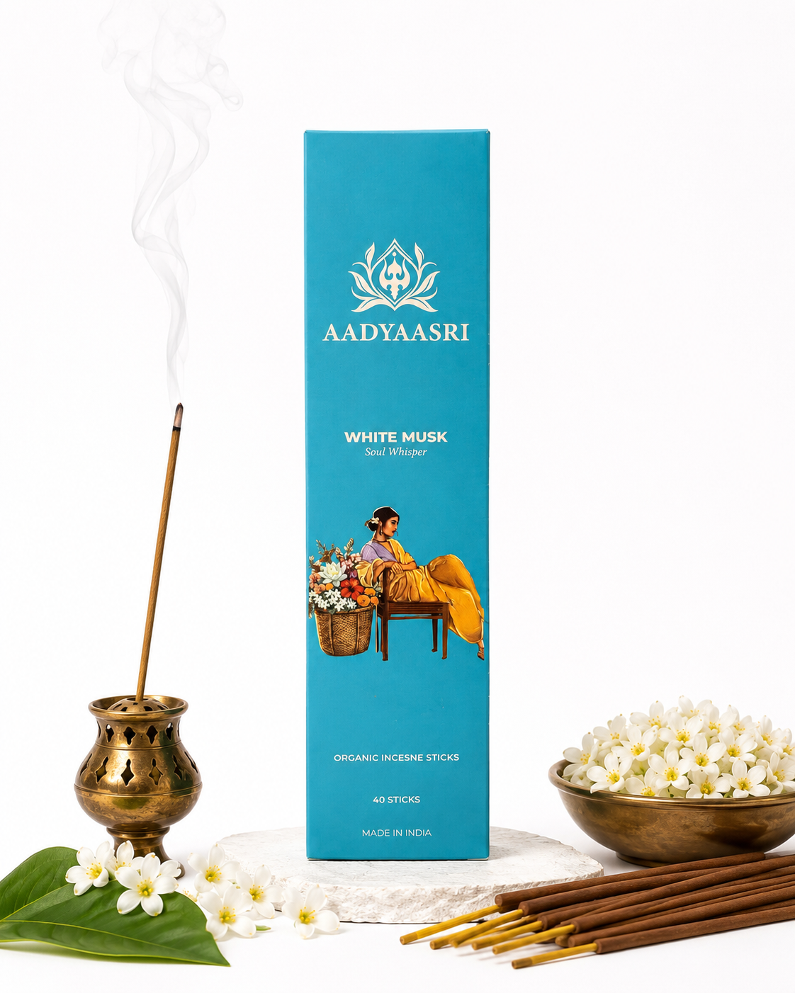 White Musk 100% organic incense stick