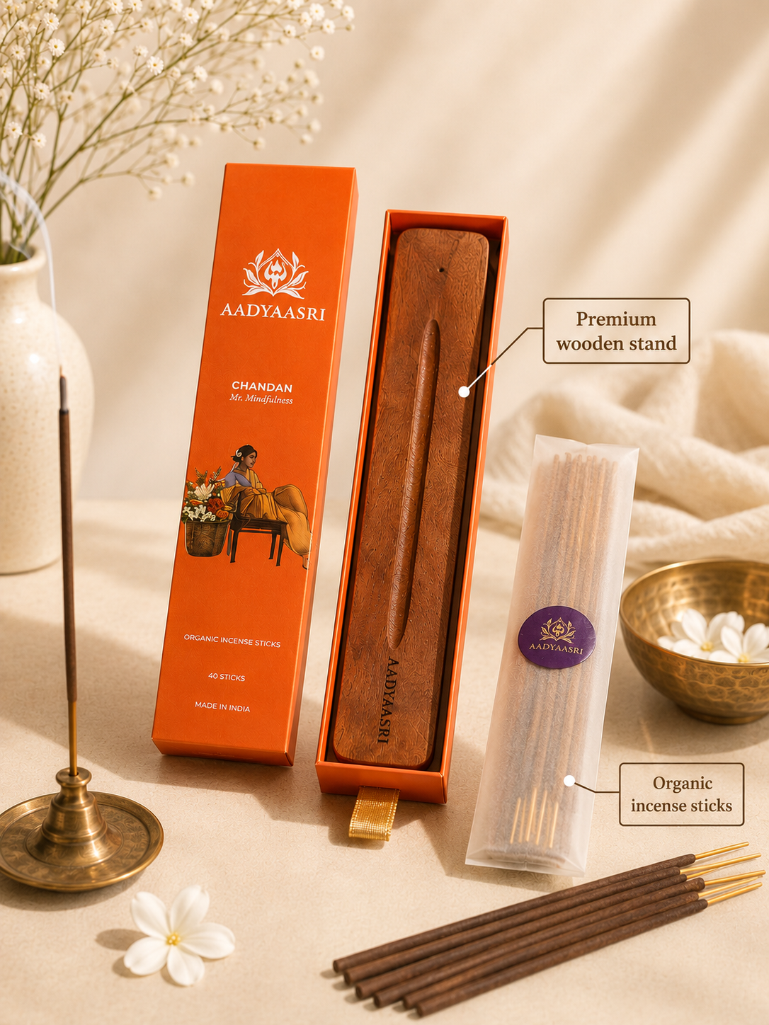 Chandan 100% organic incense stick