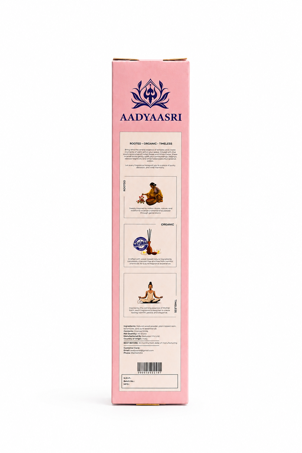Shahi Rose 100% Organic Incense stick