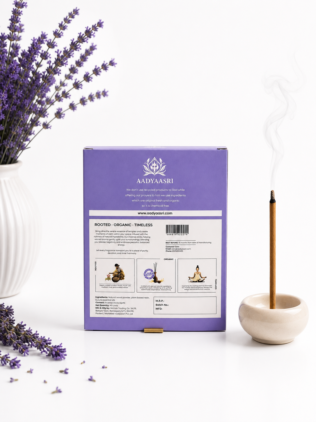 Lavender Dhoop Sticks (Bamboo less)