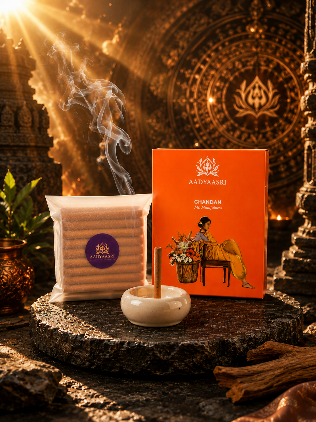 Sandalwood Dhoop Sticks (Bamboo less)