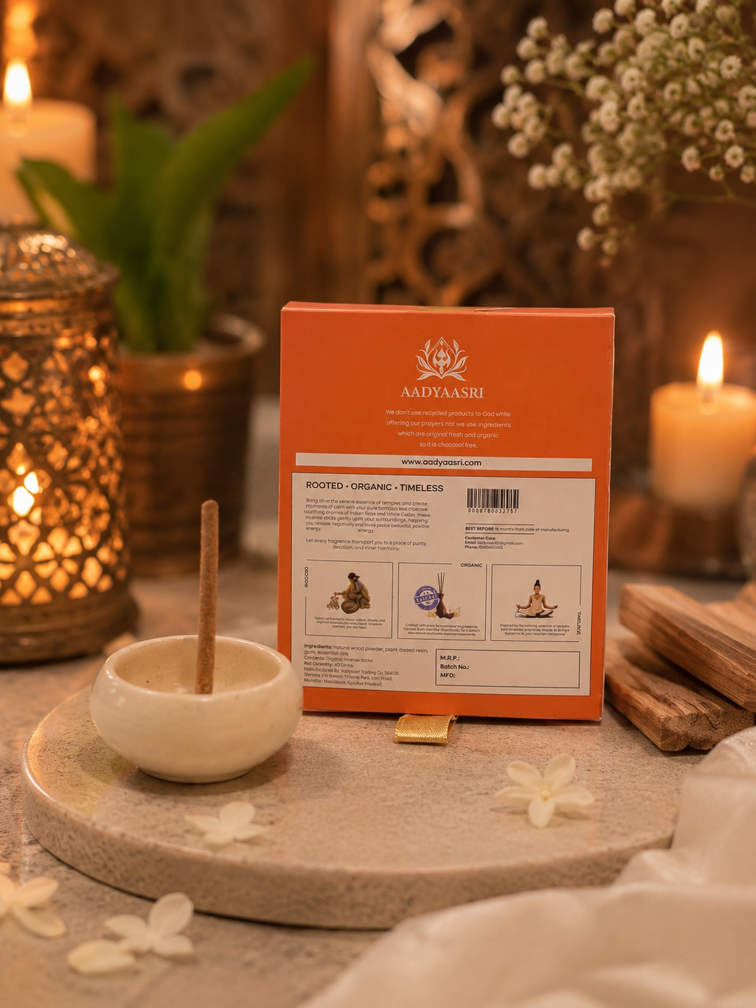 Sandalwood Dhoop Sticks (Bamboo less)