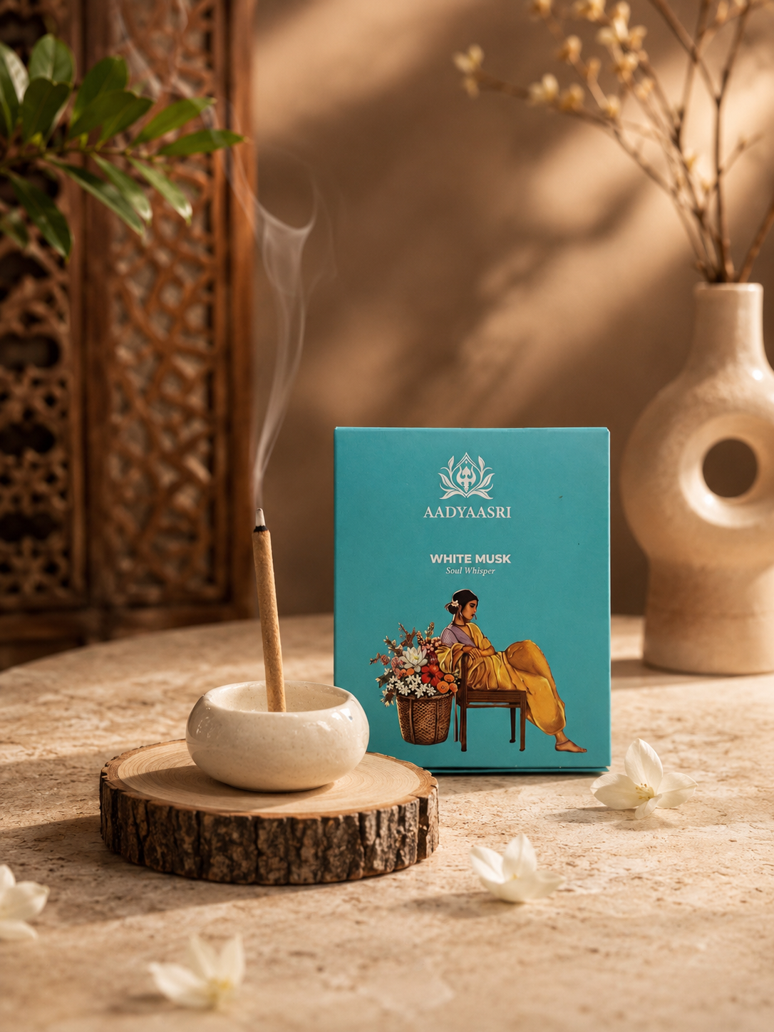 White Musk Dhoop Sticks (Bamboo less)