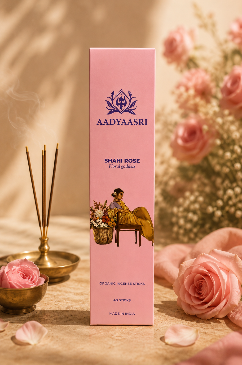 Shahi Rose 100% Organic Incense stick