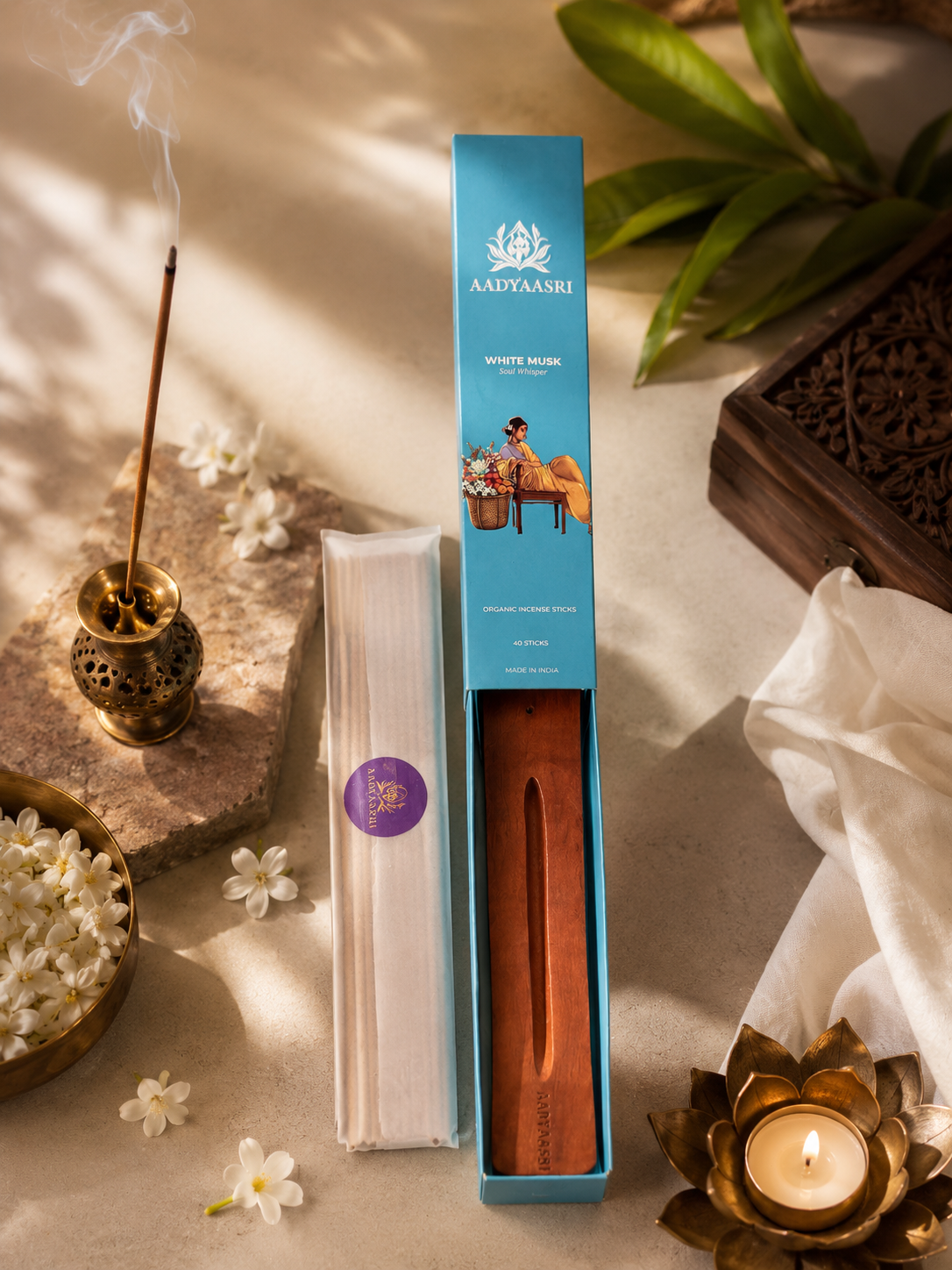 White Musk 100% organic incense stick