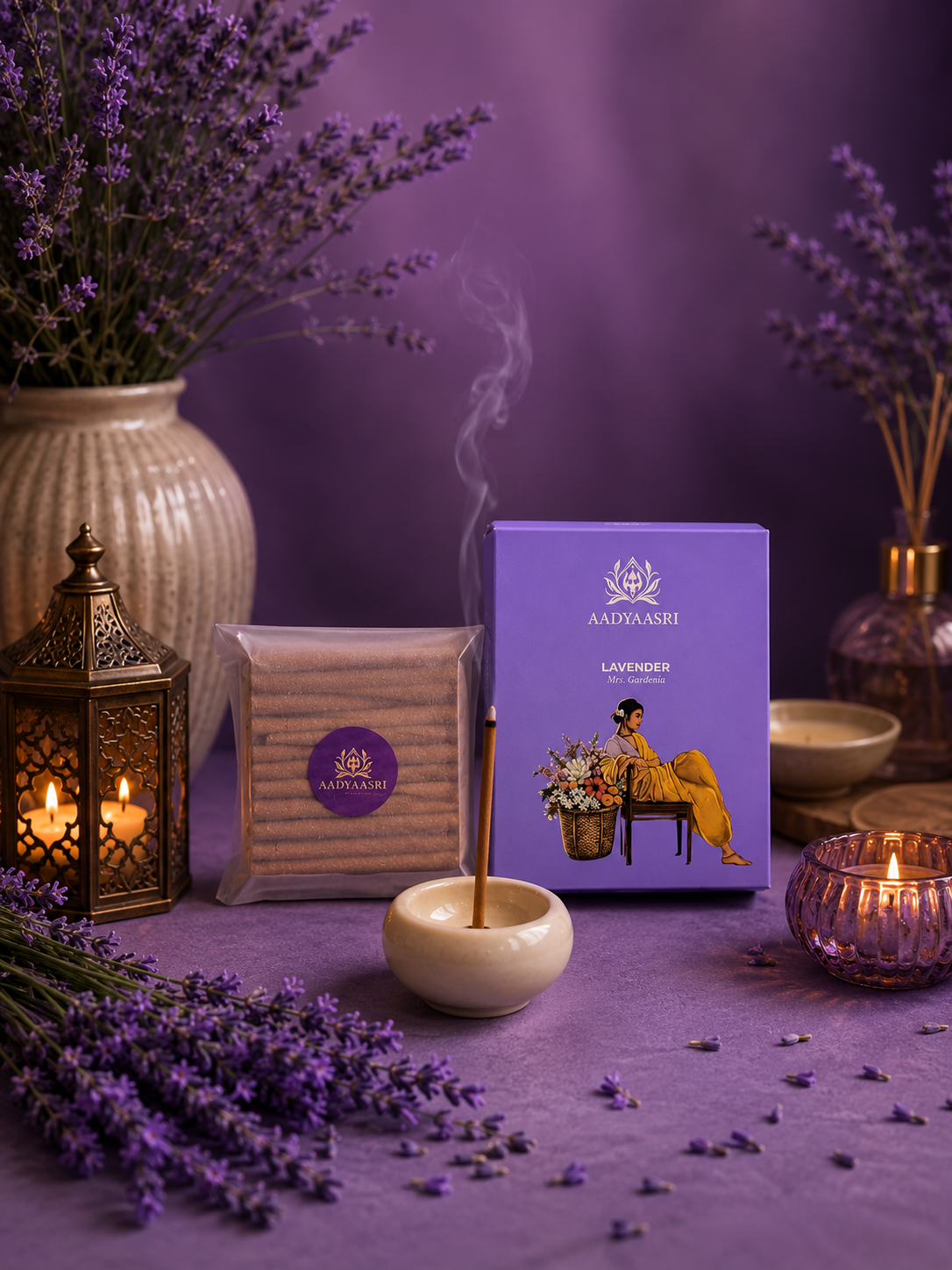 Lavender Dhoop Sticks (Bamboo less)
