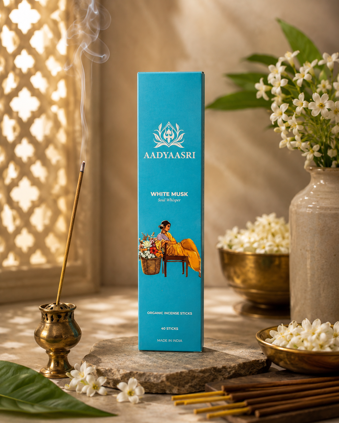 White Musk 100% organic incense stick
