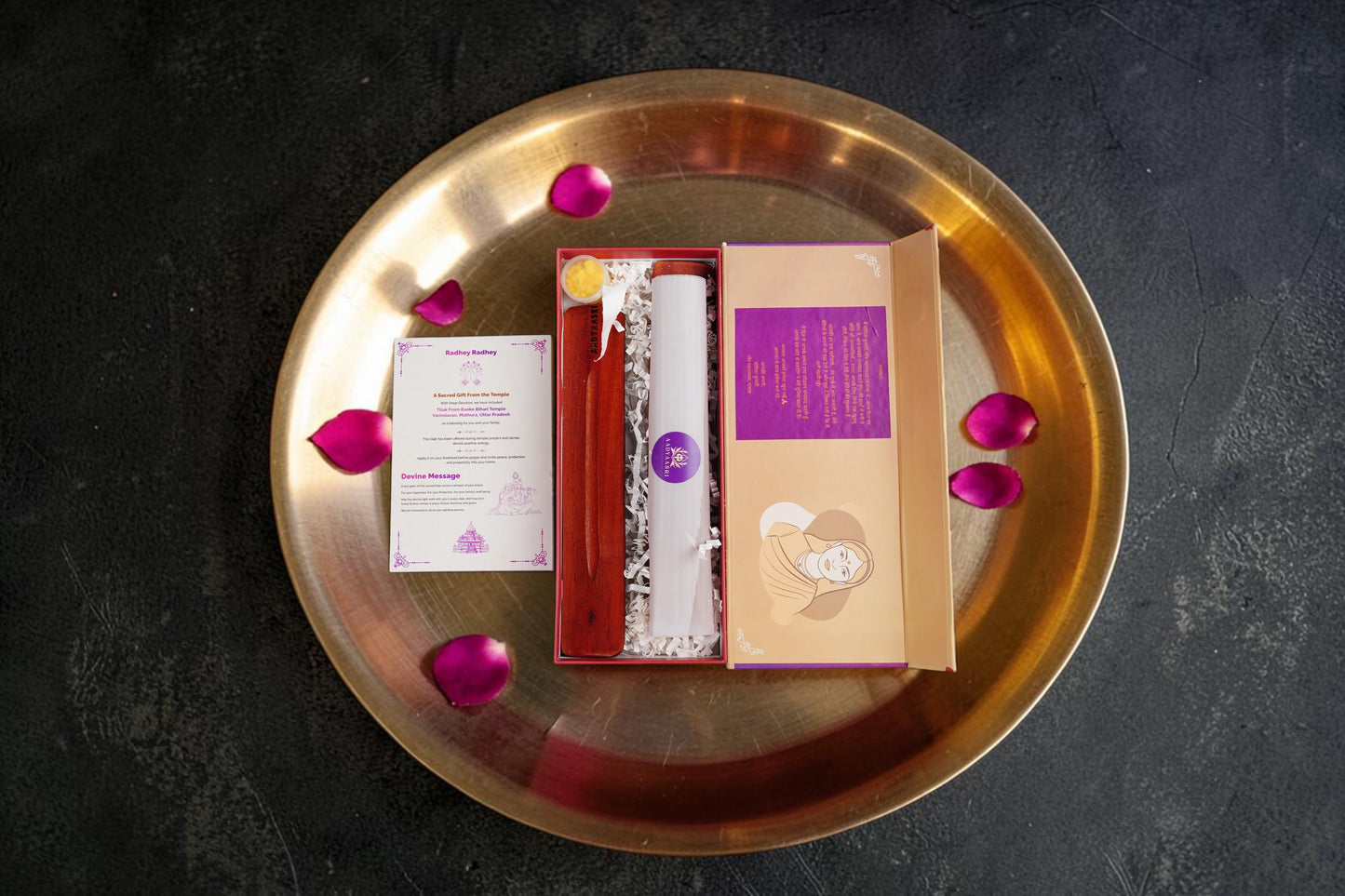 AADYAASRI SHRI BANKE BIHARI NATURAL INCENSE STICKS - ROSE