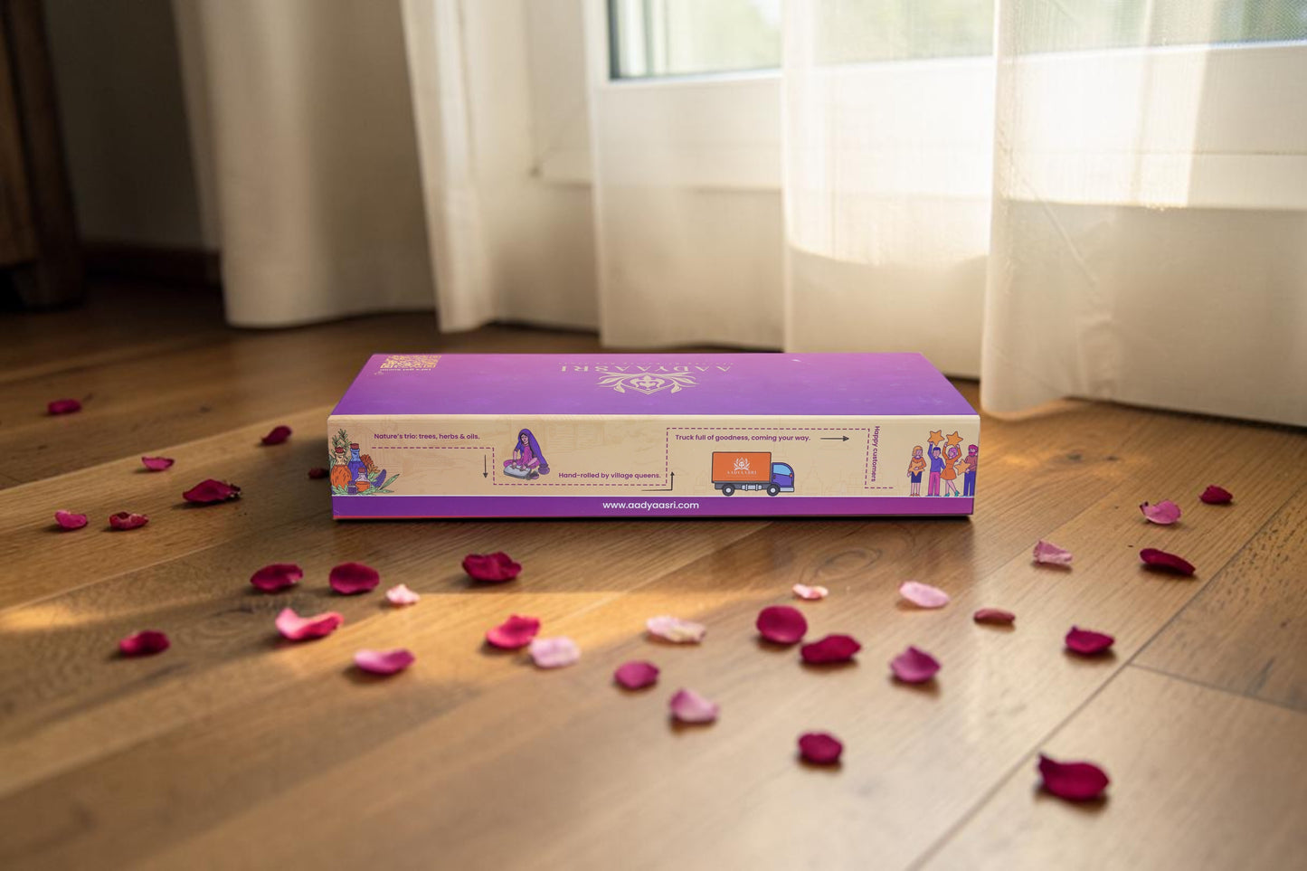 AADYAASRI SHRI BANKE BIHARI NATURAL INCENSE STICKS - ROSE