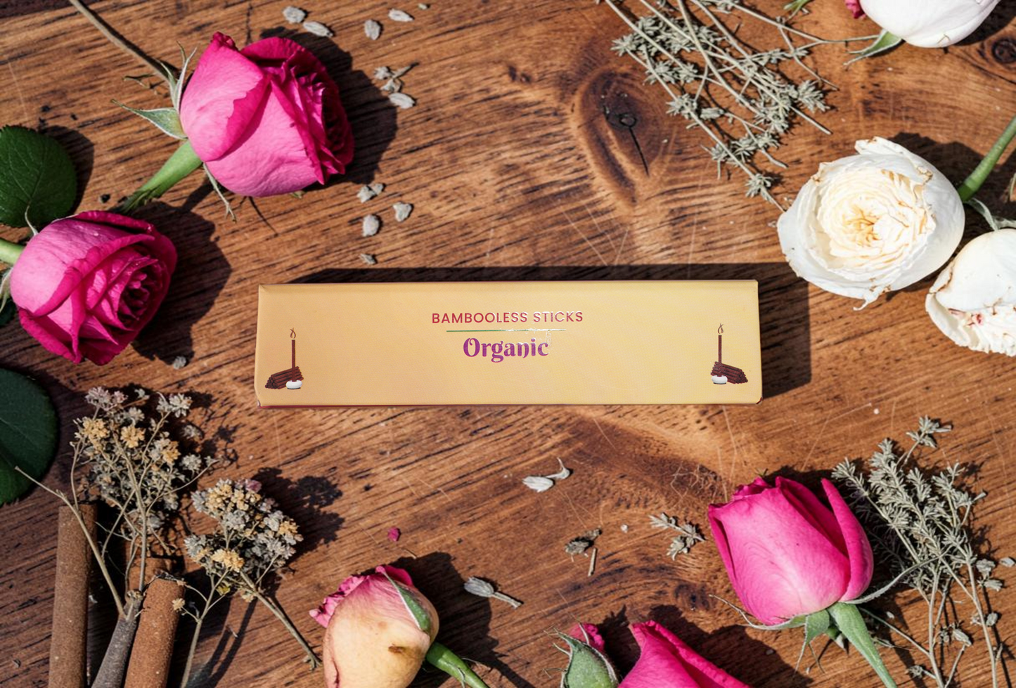 SHAHI ROSE BAMBOOLESS INCENSE STICKS - SHRI BANKE BIHARI TEMPLE, VRINDAVAN